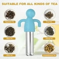 thumbnail image 7 of Uxcell 2 Pcs Cute Tea Infuser, Stainless Steel Loose Leaf Tea Steeper Filter with Silicone Handle Reusable Coarse Pores Mesh Strainer Diffuser for Teacups Teapots Mugs, Sky Blue, 7 of 7