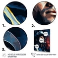thumbnail image 3 of Designart "Portrait of a Brave Firefighter" Americana Framed Wall Art - Traditional Blue Fireman Bedroom Framed Canvas Wall Art, 3 of 6
