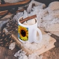 thumbnail image 5 of 3dRose, Image of Sunflower with Bees against Blue Sky, 11oz Mug, 5 of 7