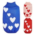 thumbnail image 4 of Pet Dog Sweaters Valentines Day Clothes Classic Knitwear Turtleneck Winter Warm Puppy Clothing Cute Heart Doggie Sweater Holiday Apparel for Love of Pet, 4 of 7