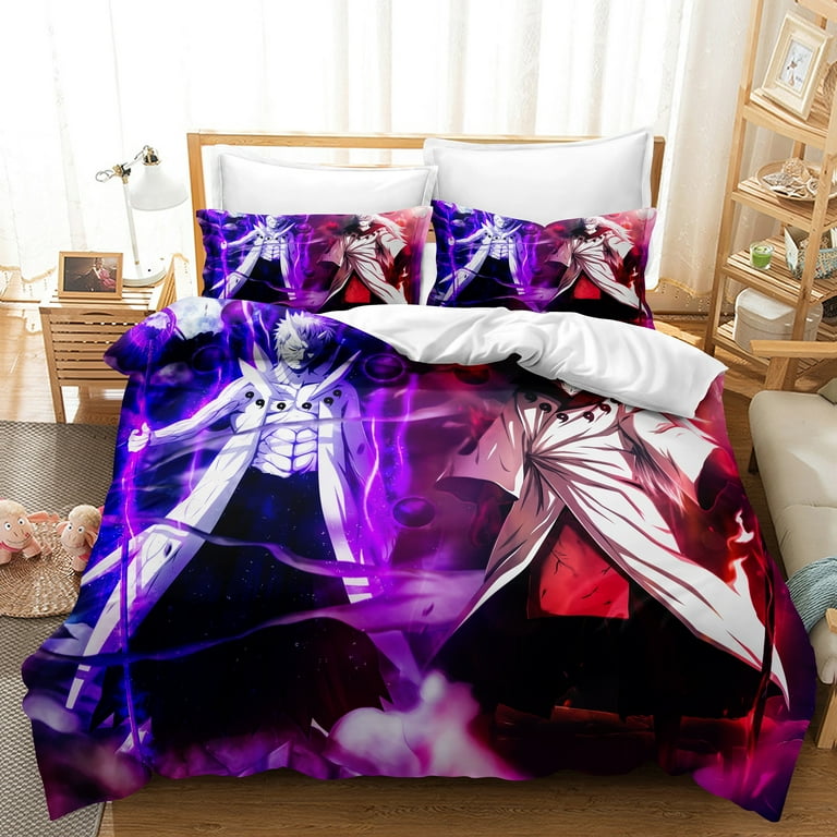 apanese Anime Character Cartoon Bed Sheet Set Queen Size Super Soft 3 Piece Bedding Sheet Smooth Microfiber Breathable Fade Resis Walmart
