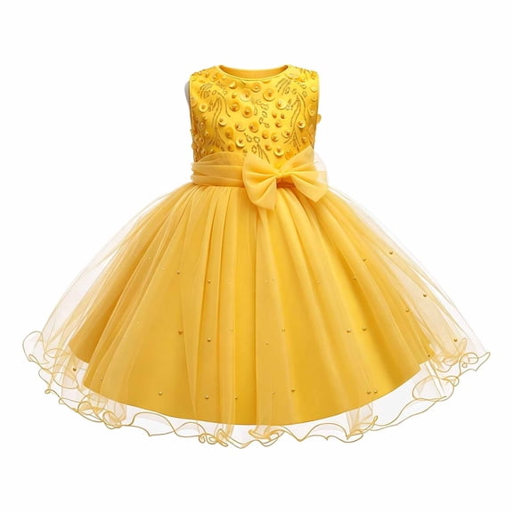 Kiijoy Toddler Girls Sleeveless Tutu Party Dress A Line Birthday Princess Pageant Dress
