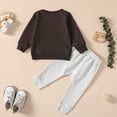 thumbnail image 3 of Okbabeha My First Halloween Baby Boy Outfit Pumpkin Crewneck Sweatshirt Solid Color Pants Toddler Halloween Cute Clothes, 3 of 7
