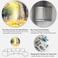 thumbnail image 5 of Designart - Bright Sunshine Through The Forest Trees IV - Traditional Metal Circle Wall Art, 5 of 5