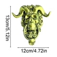 thumbnail image 3 of AZXY Ram Skull Door Knocker Halloween Decor, Indoor Outdoor Front Door Yard Halloween Party Decorations For Home Rustic Wall Hanging Porch Mantel Tiered Tray Skeleton Ornament Gift For Women, 3 of 6