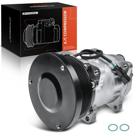 A-Premium AC Compressor with Clutch Compatible with Caterpillar R-134A PAG 100
