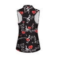 thumbnail image 3 of Uorisanigo Love Notes Women's Golf Top Casual Comfortable Quick Dry Zip Up Workout Tennis Tops Relaxed Sleeveless Outing Wear for Workout Sports, 3 of 7