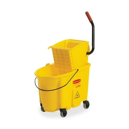 Rubbermaid FG758088YEL Wavebrake 35-Quart Bucket Wringer Combinations- Yellow