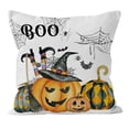 thumbnail image 5 of Funda de Almohada de Halloween JAMW 18x18 4 Piezas Calabaza de Terciopelo Decoración, 5 of 5