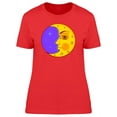 thumbnail image 1 of Half Moon With Face T-Shirt Women -Image by Shutterstock, Female Medium, 1 of 2