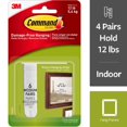 thumbnail image 4 of 3M Command Medium Picture Hanging Strips Damage Free Adhesive 6 Pairs White, 12-Pack, 4 of 9