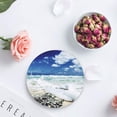 thumbnail image 3 of FMSHPON Hawaiian Beach Ocean Waves Set of 8 Round Coaster for Drinks, Absorbent Ceramic Stone Coasters Cup Mat with Cork Base for Home Kitchen Room Coffee Table Bar Decor, 3 of 5