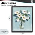 thumbnail image 4 of Stupell Industries Traditional Magnolia Blossoms on Blue Black Floating Frame Canvas Art, 25 x 31, by Janet Tava, 4 of 8