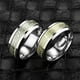 thumbnail image 3 of Anillos fluorescentes Unisex de acero inoxidable con patrón de nota Musical, joyería de moda, regalos para amantes, R0769, 3 of 3