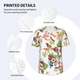 thumbnail image 4 of Daiia Birds And Flowers Mens Baseball Jersey Button Down Shirts Short Sleeve Sports Uniforms-Large, 4 of 9