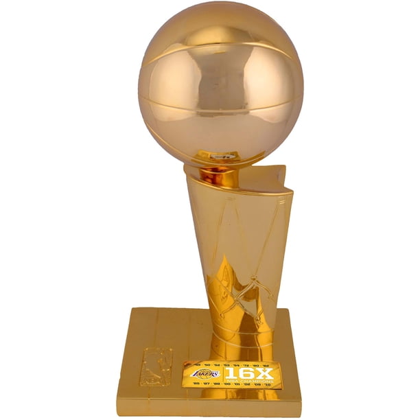 Los Angeles Lakers 16 Time Nba Finals Champions 12 Replica Larry O Brien Trophy With Sublimated Plate Walmart Com Walmart Com