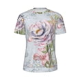 thumbnail image 5 of Wukai Vintage Rose Print Men's Short-Sleeved Mesh T-Shirt,Quick-Dry Short Sleeve Workout T-Shirt-Medium, 5 of 8