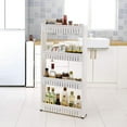 thumbnail image 4 of Storage Cart for Narrow Spaces, Multi-Room Usage High Capacity Shelves for Laundry Room Kitchen Bathroom (Easy Assembly), 4 of 7