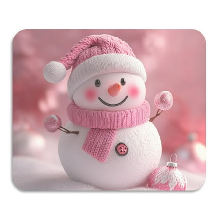 

Cute Pinkish Snowman Winter Diatomite Dish Drying Mat Drain Pad for Kitchen Sink Countertop 16 x 12