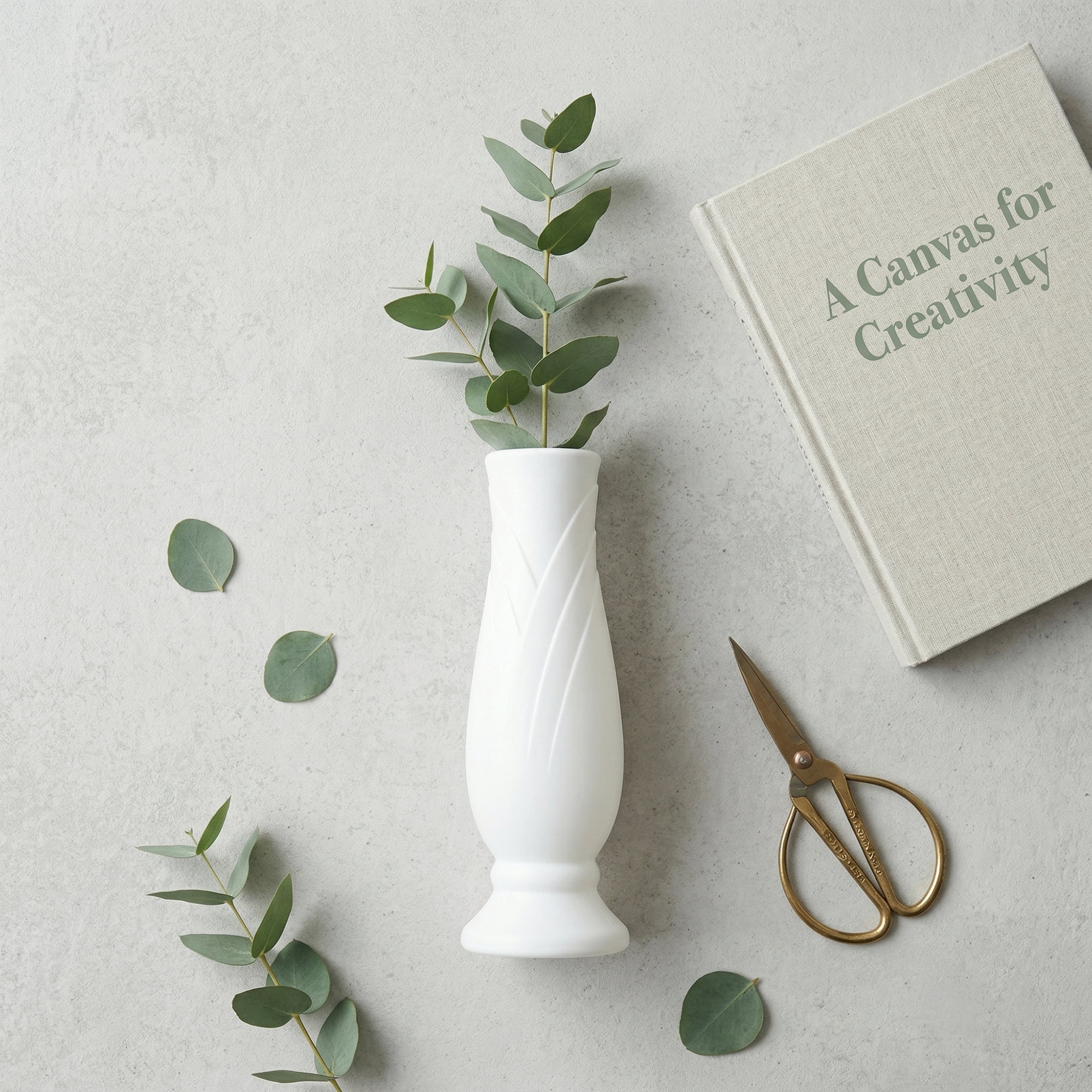 Unique Bargains Plastic Bud Vase Decorative for Home Decor White 2.8"L x 2.8"W x 7.9"H