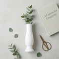 thumbnail image 3 of REGALWOVEN Tall Clear Plastic Bud Vase, Decorative Centerpiece for Wedding Home Decor White 2.8"L x 2.8"W x 7.9"H, 3 of 6