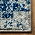 thumbnail image 3 of SAFAVIEH Madison Kandace Abstract Area Rug, Silver/Navy, 6'7" x 6'7" Round, 3 of 9
