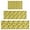 Yellow Cute Hedgehog, variant on Cute Faces Pattern Kitchen Rugs Sets Of 3,Kitchen Runner Rugs Non Skid Washable,Decorative Kitchen Floor Mats for Kitchen,Sink,Laundry,17"x30"+ 17"x47" + 17"x59"