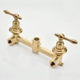 thumbnail image 5 of sumerain Vintage Wall Mount Tub Faucet, 8 Inches Center 3 Hole Bathtub Filler Brushed Gold, 5 of 14