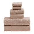 thumbnail image 3 of Modern Threads Diamond Gate 6-Piece Adult Cotton Bath Towel Set, Dusty Rose, 3 of 4