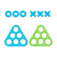 thumbnail image 2 of Inflatable Tic Tac Toe Floating Game Triangular Board with Multi Holes for Pool Beach Water Party Family Adults Outdoor Fun, 2 of 6