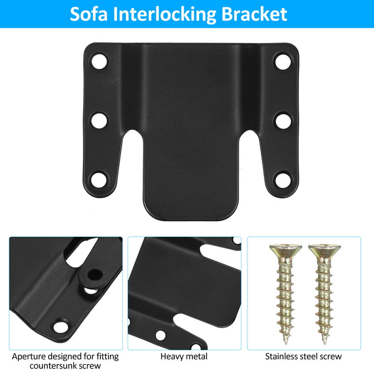 EsLuker.ly 24 Pack Universal Sectional Sofa Interlocking, Sectional Couch  Connectors Furniture Connector Sofa Connector Bracket with Screws