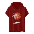 thumbnail image 1 of Camisetas de Manga Corta para Hombre Camiseta Deportiva con Capucha de Moda de Impresión Casual, Ligera para el Uso Diario Del Verano, 1 of 7