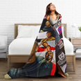 thumbnail image 4 of Blanket Michael Actors B. Jordans Throw Flannel Blankets Warm Soft Cozy Fuzzy Air Conditioning Blanket for Living Room Sofa Bed Gift Blankets for All Seasons 30"x40", 4 of 6