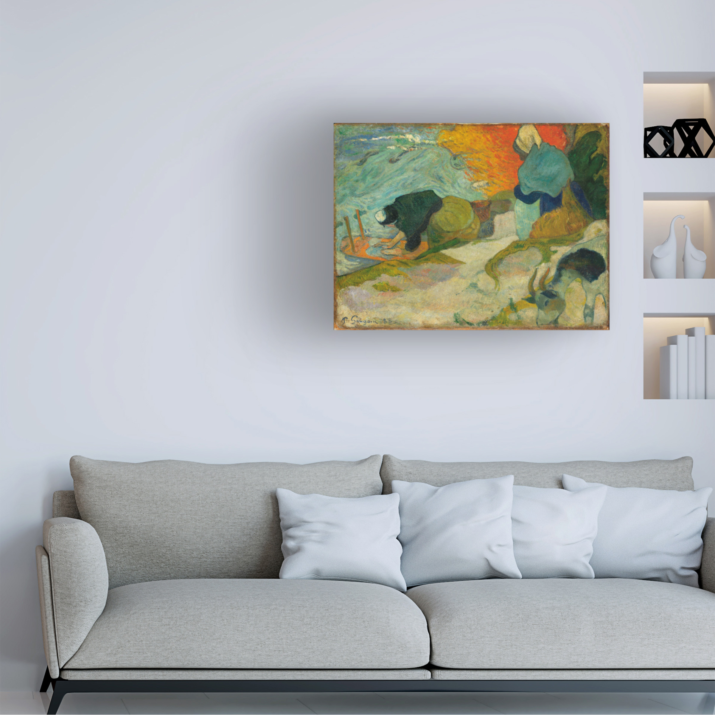 Gauguin 'Washerwomen in Arles' Canvas Art