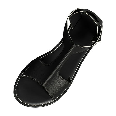 

Jungdeepe Ladies Summer Casual Color Flat Set Foot Soft Leather Large Size Tan Summer Sandals for Women for Women Sandals Comfy Travel Shoes Tone up Sandals for Women Womens Sandals Heels Size 8