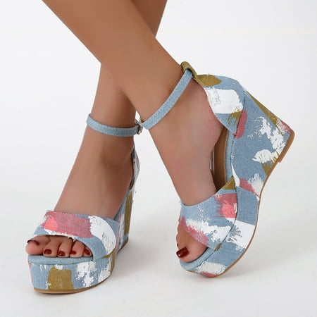 

FZM Women shoes Women Sandals Ladies Platform Sandals Wedges Sandals For Women Summer Shoes