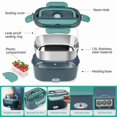 thumbnail image 3 of 60W Adult Electric Lunch Box, 1.5L 3-In-1 Portable Lunch Box Heater For Work, Suitable For Heating Lunch Box Food In Car/Truck/Office, Fast Heating, Leakproof, Portable,School Supplies, 3 of 5