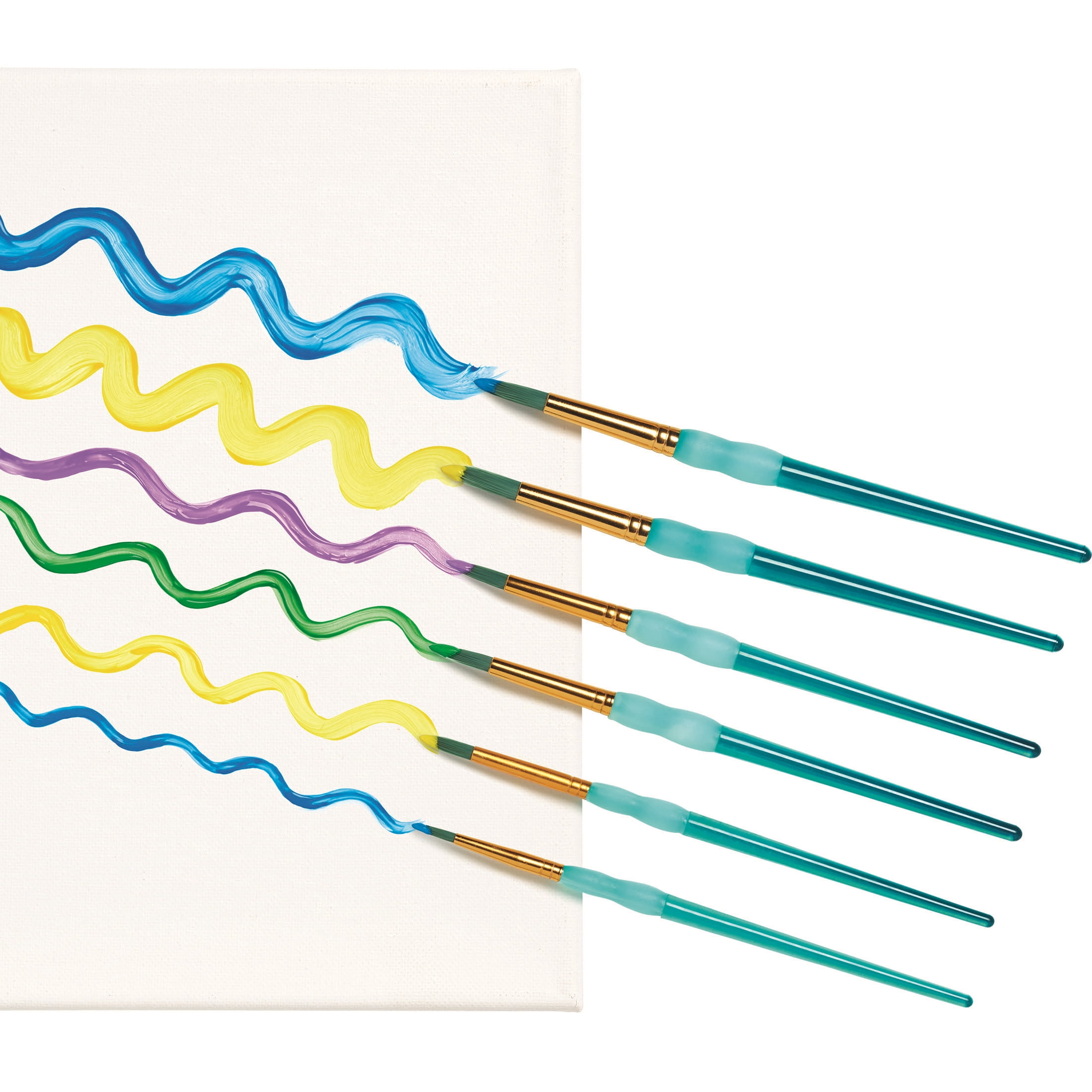 Hello Hobby Round Synthetic Bristle Art Brushes (6 Pack), Age Group 3+