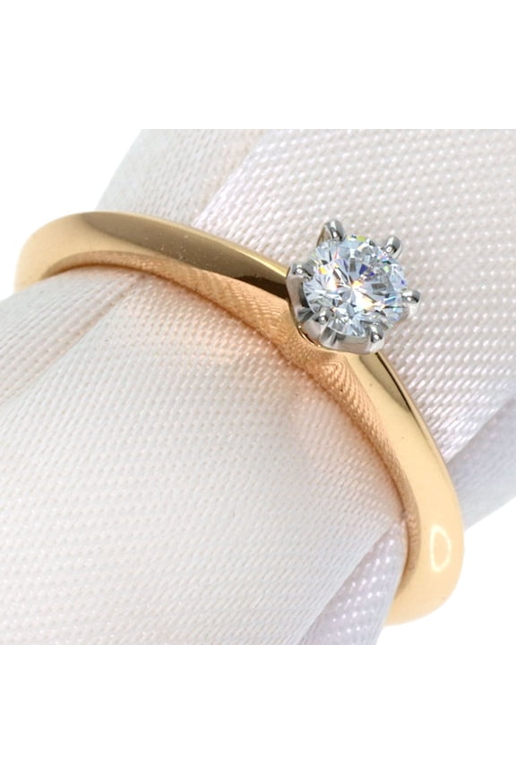Pre-Owned Tiffany & Co. Solitaire Diamond Ring, 18K Pink Gold/PT950, Women's.