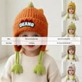 thumbnail image 3 of Povozer Baby Beanie Winter Hat Knitted Warm Hat Kids Winter Hat With Dinosaur Design Blue White Knit Fleece Lined Ear One Size Warm Winter Headwear For Boys Girls,Size 1-4Years,Khaki, 3 of 9