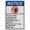 Warning Sign 3, variant on Industrial Caution Sign Authorized Personnel Only Sign (No admittance Authorized personnel only) 8 in" x 12 in" UV Resistant Indoor Outdoor Workplace Industrial Caution Warning Sign