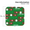 thumbnail image 3 of Disketp Cute Santa And Ho Ho Ho Funny Coasters,6 Pcs Leather Coasters With Holder, Perfect Housewarming Hostess Gifts,Protect Furniture From Water Marks Scratch And Damage, 3 of 9