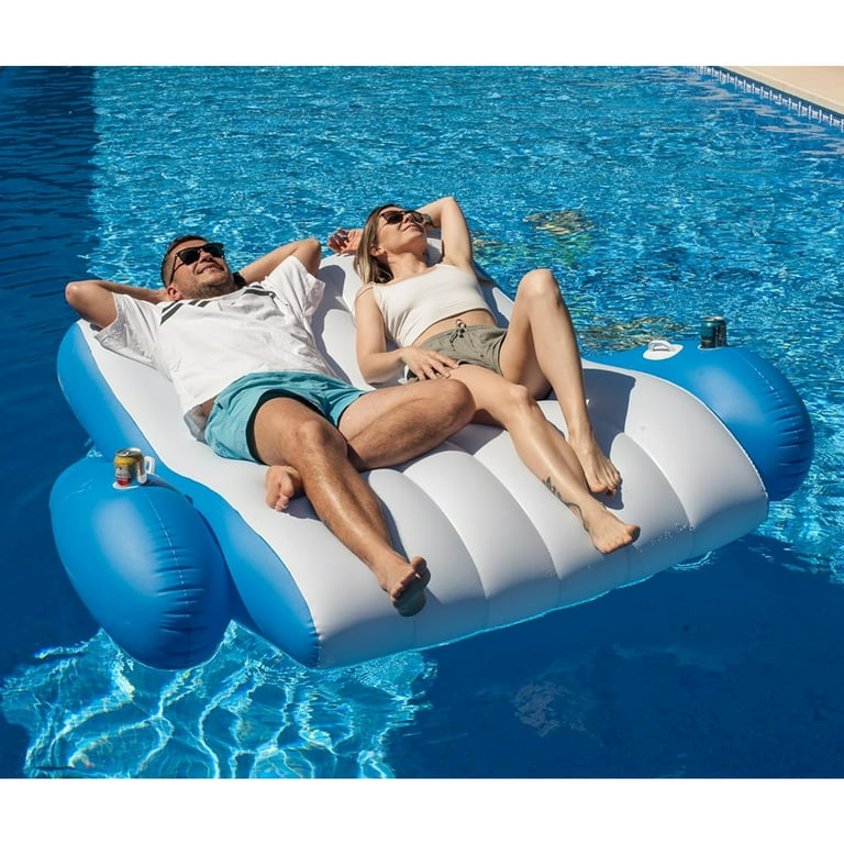 Zone Tech PACK Inflatable Pool Recliner Luxury Float High