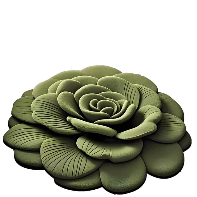 Elegant Floral Area Rug High End Diatomaceous Earth Material Quick Drying Water Absorbing Easy Clean Decorative Rug for Bedroom Bathroom Living Room