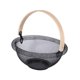 thumbnail image 2 of Cesta de almacenamiento de frutas para cocina, cesta de alambre multifuncional para decoración del hogar con asa de madera para despensa, gabinetes de, 2 of 9