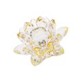 thumbnail image 1 of Crystal Lotus Flower Crafts Paperweights Glass Lotus Model Yellow, 1 of 8