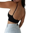 thumbnail image 4 of Seyurigaoka Ladies Crop Top Monochrome Low Chest Slim Strap Sexy Backless Vest, 4 of 5