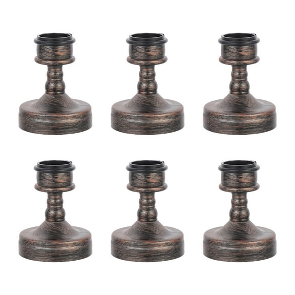 ROSENICE 6pcs Candlestick Adornment ABS Decorative Lighting Simple Design for Home Decorations