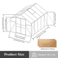 thumbnail image 3 of 8x10 FT Polycarbonate Greenhouse, Heavy Duty Aluminum Frame Walk-in Greenhouse for Backyard Gardening, Stable for All Seasons, 3 of 12