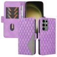 thumbnail image 2 of Mantto Slim Wallet Phone Case for Samsung Galaxy S23 Ultra 6.8",for Women Men,Durable PU Leather Magnetic Folio Flip Holder ID Credit Card Slots Shockproof Phone Case with Hand Strap,Purple, 2 of 11